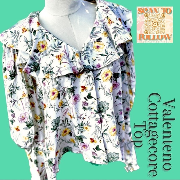 Sax Fifth Avenue Tops - VALENTINO COTTAGE CORE FLORAL TOP
